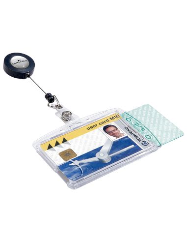 Identificador Con Cordon Extensible Durable Doble Uso Vertical/Horizontal 54X85 Mm