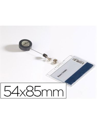 Identificador Con Cordon Extensible Durable Uso Vertical/Horizontal 54X85 Mm