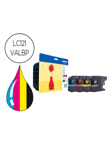 Ink-Jet Brother Dcp-J132W/152W/552Dw/752Dw Mfc-J470Dw/650Dw/870Dw Pack 4 Colores -300 Pag