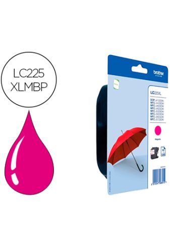 Ink-Jet Brother Lc-225Xlmbp Mfc-J 4420 Dw / Mfc-J 5620 Dw Magenta Alta Capacidad 1200 Pag