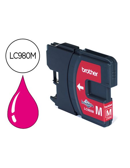 Ink-Jet Brother Lc-980M Dcp-145/Dcp-165/Mfc-250/Mfc- 290 Magenta