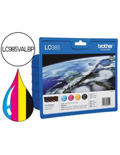 Ink-Jet Brother Lc-985Val 4 Colores Value Pack Negro/Cian/Magenta/Amarillo Dcp-J315W