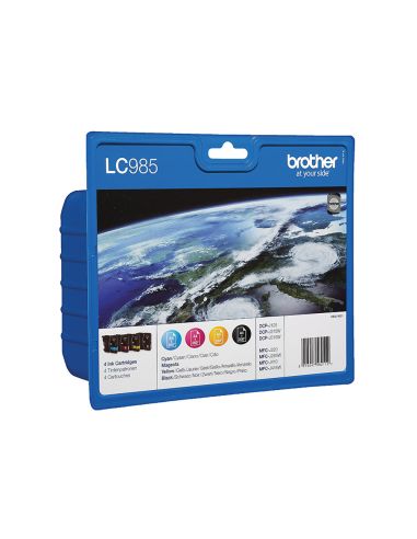 Ink-Jet Brother Lc-985Val 4 Colores Value Pack Negro/Cian/Magenta/Amarillo Dcp-J315W