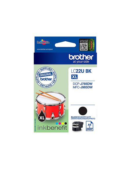 Ink-Jet Brother Lc22Ubk Xl Dcp-J785Dw / Dcp-J785Dwxl / Mfc-J985Dw / Mfc-J985Dw Negro 2.400 Pag