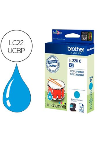 Ink-Jet Brother Lc22Ucbp Xl Dcp-J785Dw / Dcp-J785Dwxl / Mfc-J985Dw / Mfc-J985Dw Cian 1.200 Pag