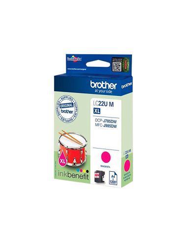 Ink-Jet Brother Lc22Umbp Xl Dcp-J785Dw / Dcp-J785Dwxl / Mfc-J985Dw / Mfc-J985Dw Magenta 1.200 Pag