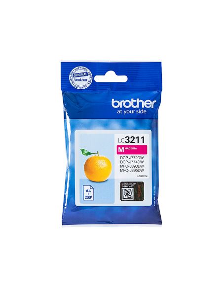 Ink-Jet Brother Lc3211M Dcp-J572 / Dcp-J772 / Dcp-J774 / Mfc-J890 / Mfc-J895 Magenta 200 Pag