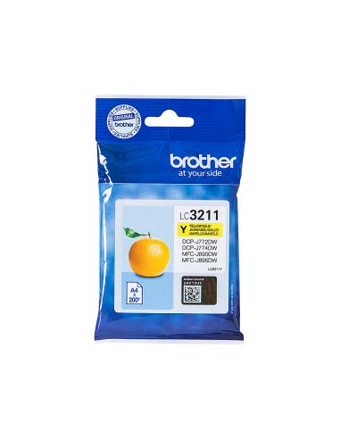 Ink-Jet Brother Lc3211Y Dcp-J572 / Dcp-J772 / Dcp-J774 / Mfc-J890 / Mfc-J895 Amarillo 200 Pag