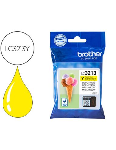 Ink-Jet Brother Lc3213 Dcp-J572 / Dcp-J772 / Dcp-J774 / Mfc-J890 / Mfc-J895 Amarillo 400 Pag