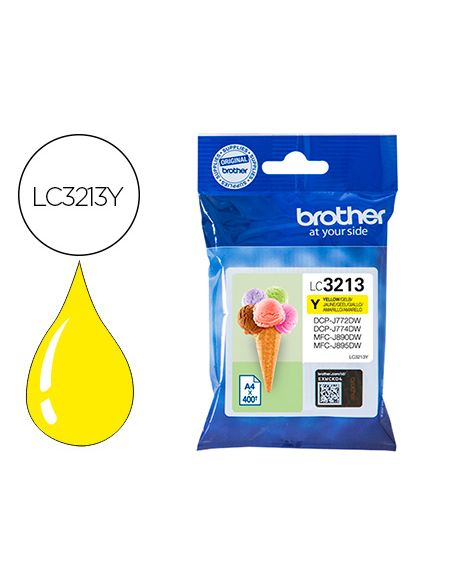 Ink-Jet Brother Lc3213 Dcp-J572 / Dcp-J772 / Dcp-J774 / Mfc-J890 / Mfc-J895 Amarillo 400 Pag
