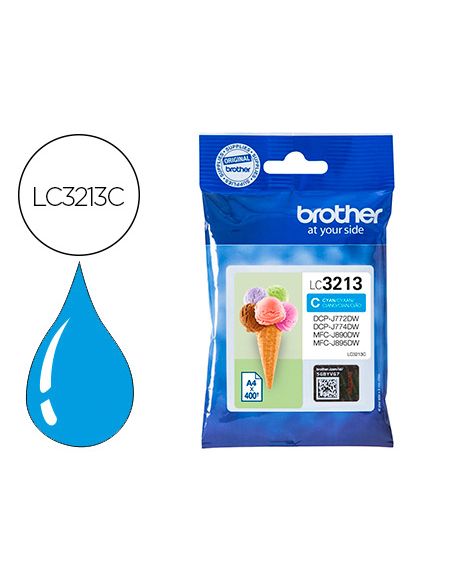 Ink-Jet Brother Lc3213 Dcp-J572 / Dcp-J772 / Dcp-J774 / Mfc-J890 / Mfc-J895 Cian 400 Pag