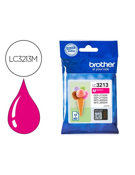 Ink-Jet Brother Lc3213 Dcp-J572 / Dcp-J772 / Dcp-J774 / Mfc-J890 / Mfc-J895 Magenta 400 Pag