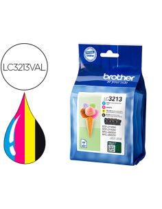 Ink-Jet Brother Lc3213 Dcp-J572 / Dcp-J772 / Mfc-J890Pack 4 Colores Negro Amarillo Cian Magenta