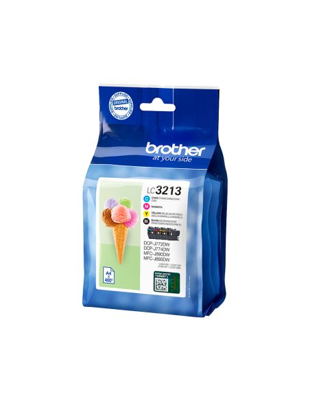 Ink-Jet Brother Lc3213 Dcp-J572 / Dcp-J772 / Mfc-J890Pack 4 Colores Negro Amarillo Cian Magenta