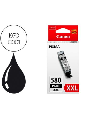 Ink-Jet Canon 580 Xxl Pixma Tr8550 / Ts6250 / Ts8250 / Ts9150 / Ts9550 Negro 600 Pag
