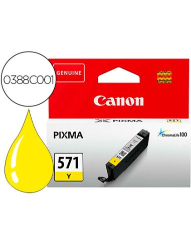 Ink-Jet Canon Cli 571 Pixma Ts5051 / Ts6050 / Ts8051 / Ts9050 / Amarillo 161 Paginas