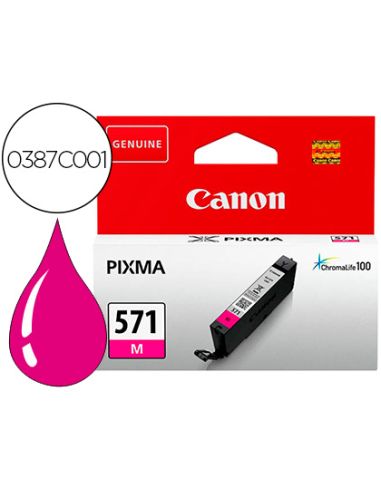 Ink-Jet Canon Cli 571 Pixma Ts5051/ Ts6050 / Ts8051 / Ts9050 Magenta 182 Paginas
