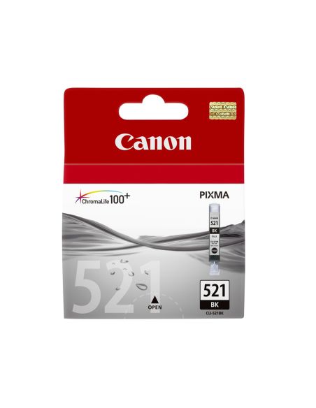 Ink-Jet Canon Cli-521Bk Negro Pixma Mp620/630/980 Ip3600/4600