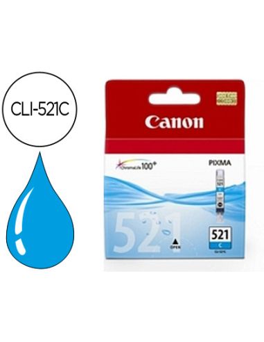 Ink-Jet Canon Cli-521C Cian Pixma Mp620/630/980 Ip3600/4600