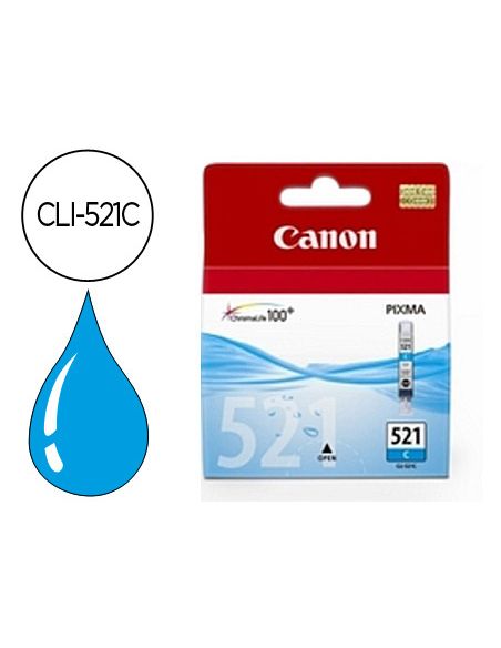 Ink-Jet Canon Cli-521C Cian Pixma Mp620/630/980 Ip3600/4600