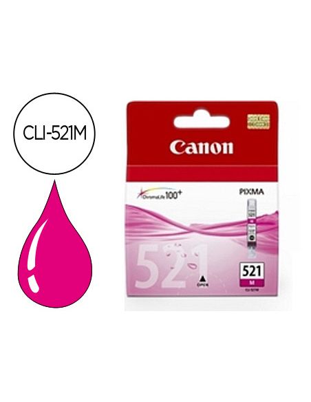 Ink-Jet Canon Cli-521M Magenta Pixma Mp620/630/980 Ip3600/4600
