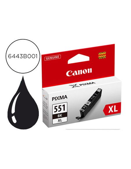 Ink-Jet Canon Cli-551/550Xl Mg5450 / Ip7250 / Mg6350 Negro