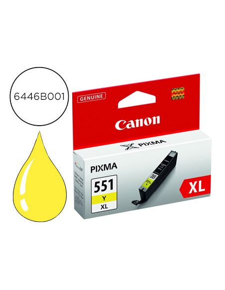 Ink-Jet Canon Cli-551Xl Ip7250 / Mg5450 / Mg6350 Amarillo