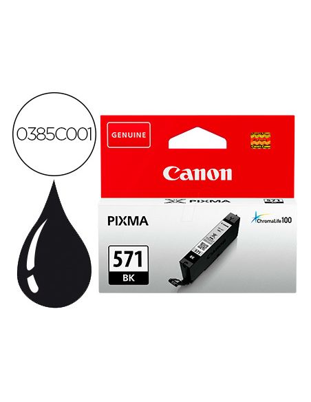 Ink-Jet Canon Cli-571 Pixma Mg6852 / Ts6050 / Ts8050 Negro