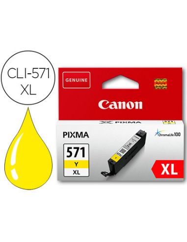 Ink-Jet Canon Cli-571Xl Pixma Mg6852 / Ts6050 / Ts8050 Amarillo 500 Pag