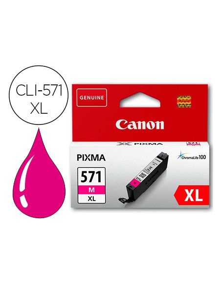 Ink-Jet Canon Cli-571Xl Pixma Mg6852 / Ts6050 / Ts8050 Magenta 500 Pag
