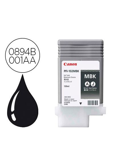 Ink-Jet Canon Pfi-102Mbk Ink Tank Negro Mate