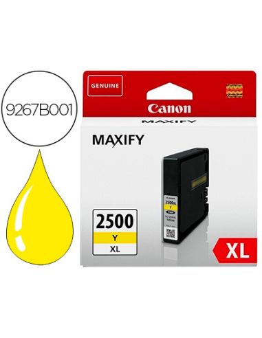Ink-Jet Canon Pgi 2500 Xl Maxify Ib4050 / Mb5050 / Mb5150 / Mb5155 / Mb5350 / Mb5450 Amarillo 1520 Paginas
