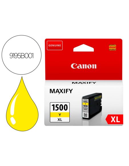 Ink-Jet Canon Pgi-1500Xl Mb2050 / Mb2150 / Mb2155 / Mb2350 / Mb2750 / Mb2755 Amarillo
