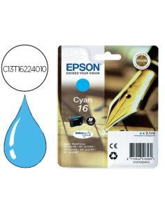 Ink-Jet Epson 16 Wf2010W Wf2510Wf Wf2520Nf Wf2530Wf Wf2540Wf Cian 175 Pag