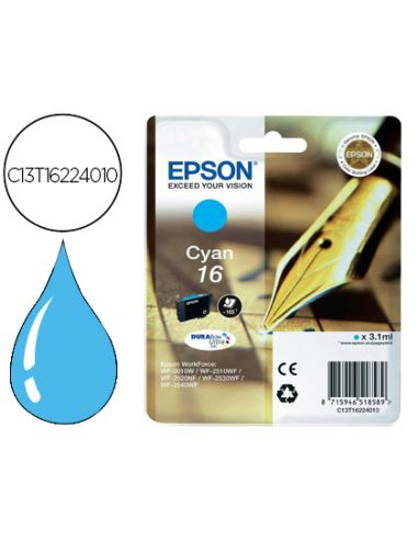 Ink-Jet Epson 16 Wf2010W Wf2510Wf Wf2520Nf Wf2530Wf Wf2540Wf Cian 175 Pag