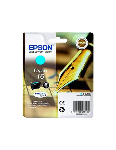 Ink-Jet Epson 16 Wf2010W Wf2510Wf Wf2520Nf Wf2530Wf Wf2540Wf Cian 175 Pag