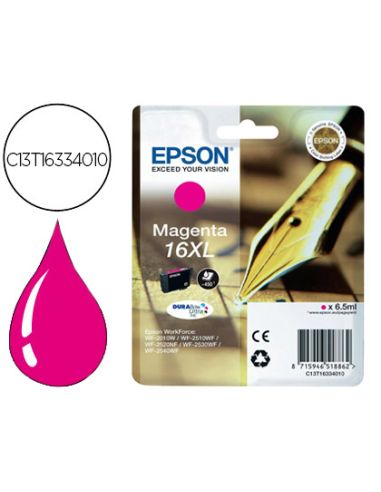 Ink-Jet Epson 16Xl Wf2010W Wf2510Wf Wf2520Nf Wf2530Wf Wf2540Wf Magenta 450 Pag