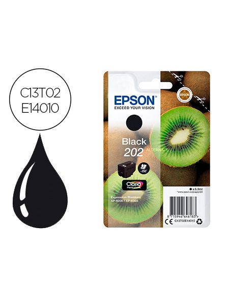 Ink-Jet Epson 202 Xp-6000 / Xp-6005 / Xp-6100 / Xp-6105 Negro 250 Pag