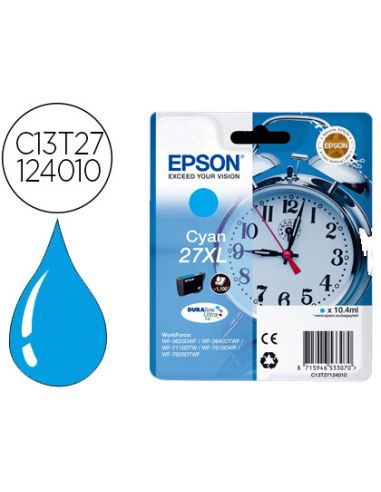 Ink-Jet Epson 27Xl Wf3620 / 7110 / 7610 / 7620 Cyan 1.100 Pag