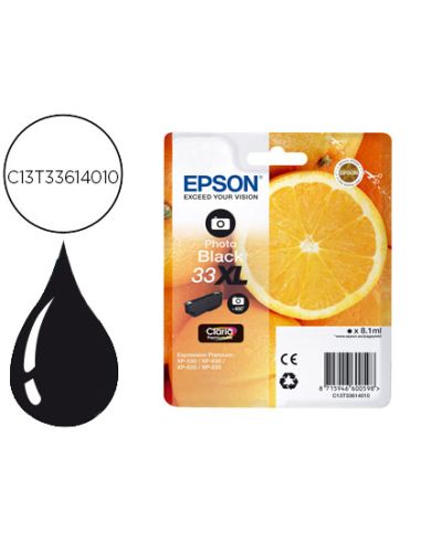 Ink-Jet Epson 33 Xl Expression Premium Xp530 / 630 / 635 / 830 Negro 8,1 Ml 400 Pag