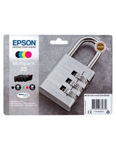 Ink-Jet Epson 35 T3586 Pro Wf-4720Dwf / 4725Dwf / 4730Dtwf / 4740Dtwf Multipack Negro Amarillo Cian Magenta