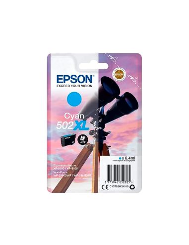 Ink-Jet Epson 502 Xl Expression Home Xp 5100 / 5105 Workforce Wf 2860 / 2860Dwf Cian 470 Paginas