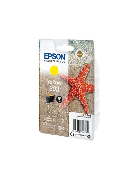 Ink-Jet Epson 603 Xp-2100 / 2105 / 3100 / 4100 / Wf-2810 / 2830 / 2835 / 2850 Amarillo 130 Paginas