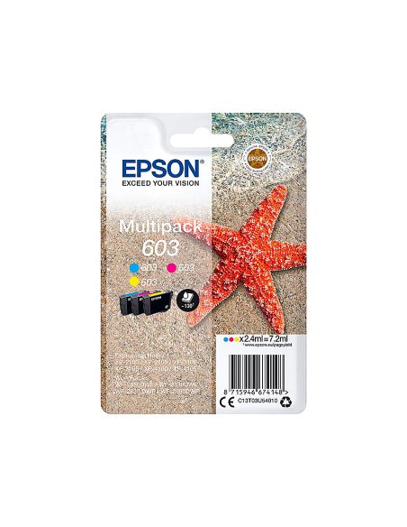 Ink-Jet Epson 603 Xp-2100 / 2105 / 3100 / 4100 / Wf-2810 / 2830 / 2835 / 2850 Multipack 3 Colores Amarillo