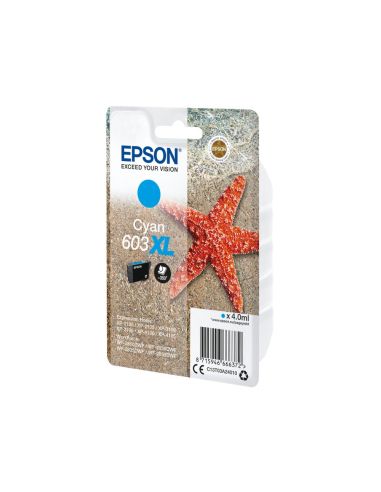 Ink-Jet Epson 603Xl Xp-2100 / 2105 / 3100 / 4100 / Wf-2810 / 2830 / 2835 / 2850 Cian 350 Paginas