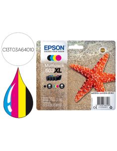 Ink-Jet Epson 603Xl Xp-2100 / 2105 / 3100 / 4100 / Wf-2810 / 2830 / 2835 / 2850 Multipack 4 Colores Negro