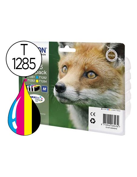 Ink-Jet Epson S22 Sx125/130/420W/425W Office Bx305 T1285 Multipack 4 Colores