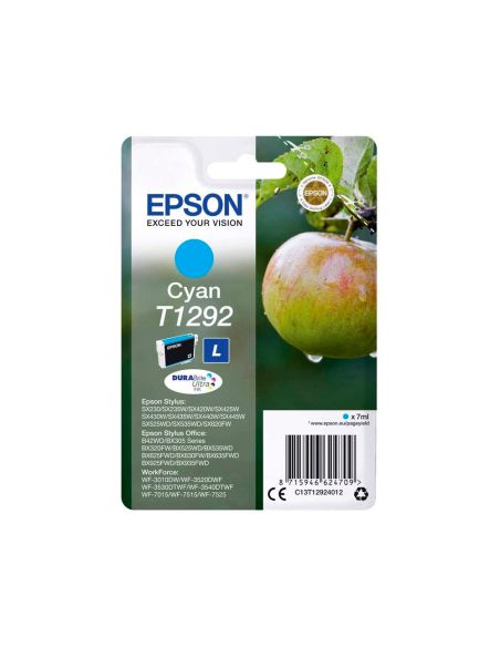 Ink-Jet Epson Stylus T1292 Cian Sx420W / 425W / Office Bx305F / Bx320F -Alta Capacidad-