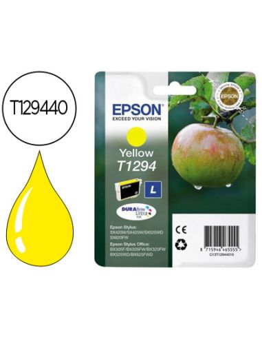 Ink-Jet Epson Stylus T1294 Amarillo Sx420W / 425W / Office Bx305F / Bx320F -Alta Capacidad-