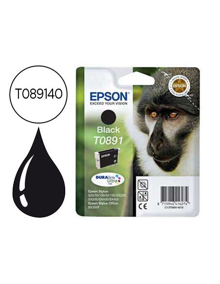 Ink-Jet Epson T0891 Negro Stylus S20 / Sx-100 / Sx-110